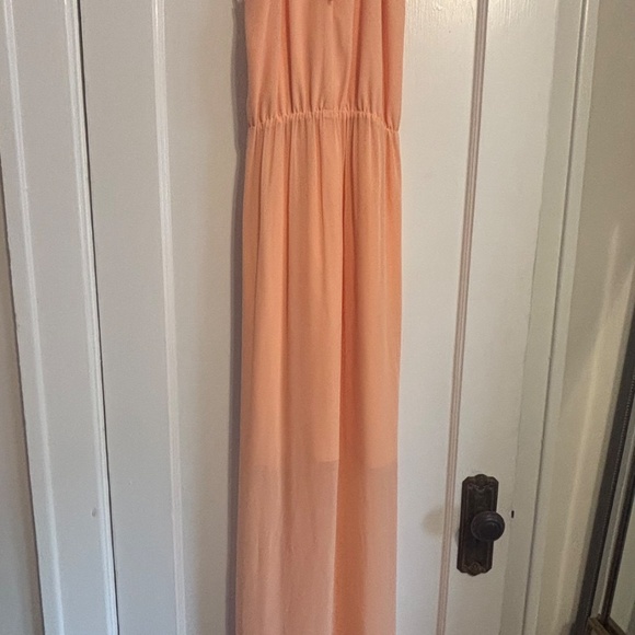 Gianni Bini Peach Maxi Dress Size M - Picture 2 of 7